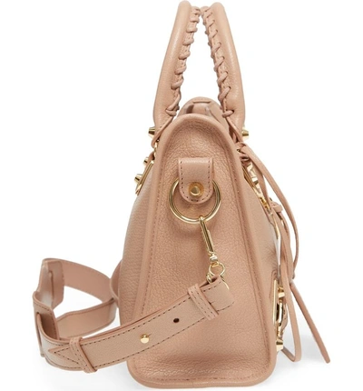 Shop Balenciaga Small Classic Metallic Edge City Leather Tote - Pink In Rose Des Sables