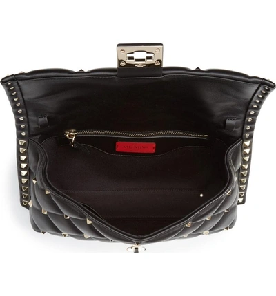 Shop Valentino Candystud Calfskin Shoulder Bag - Black