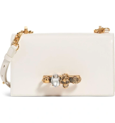 Shop Alexander Mcqueen Leather Crossbody Bag - Ivory In Off White
