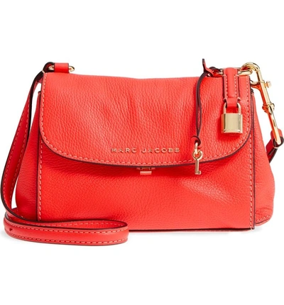 Shop Marc Jacobs Mini The Boho Grind Leather Shoulder Bag - Red In Poppy Red