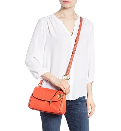Shop Marc Jacobs Mini The Boho Grind Leather Shoulder Bag - Red In Poppy Red