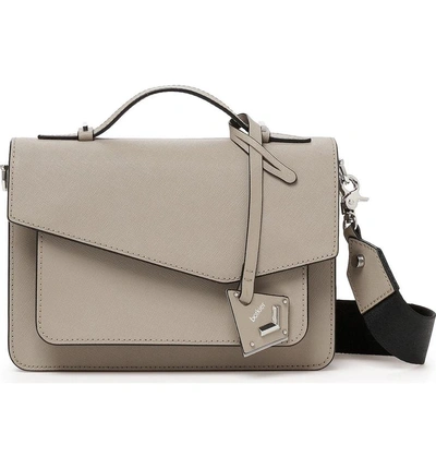 Shop Botkier Cobble Hill Leather Crossbody Bag In Grey