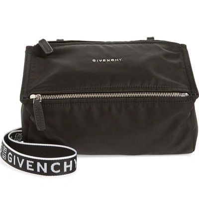 Shop Givenchy Mini Pandora Nylon Shoulder Bag In Black