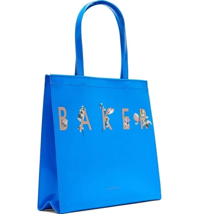 Shop Ted Baker Theacon Large Icon Tote - Blue In Bright Blue