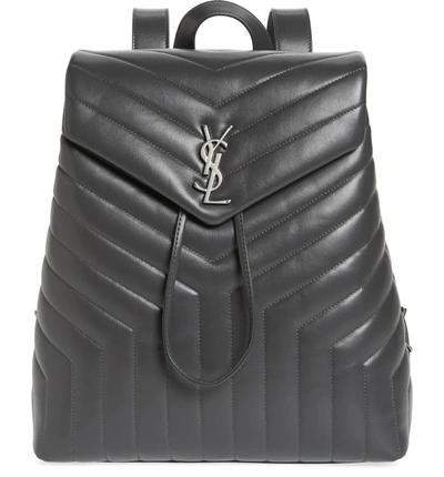 Saint laurent loulou monogram ysl medium quilted leather backpack storm hotsell