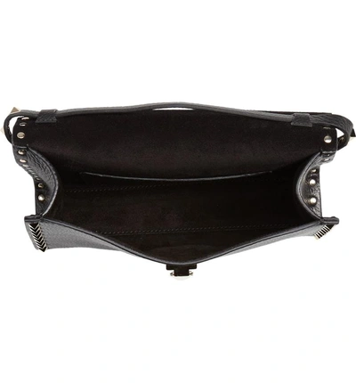 Shop Valentino Medium Rockstud Leather Crossbody Bag In Nero