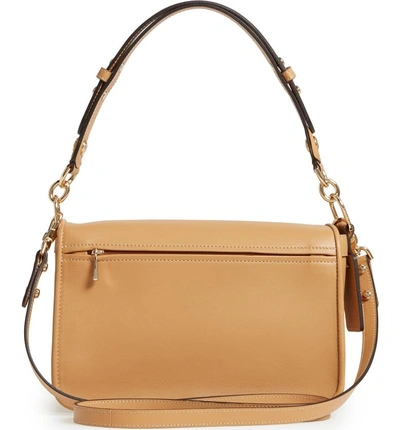 Shop Longchamp Mademoiselle Calfskin Leather Crossbody Bag - Beige In Natural