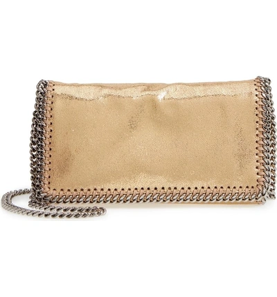 Shop Stella Mccartney 'falabella' Crossbody Bag - Metallic In Gold