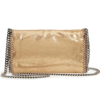 Shop Stella Mccartney 'falabella' Crossbody Bag - Metallic In Gold