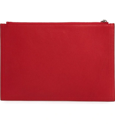 Shop Givenchy Medium Antigona Leather Pouch - Red In Bright Red