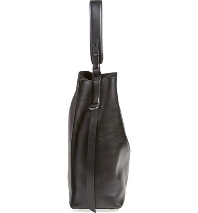 Shop Allsaints 'paradise North/south' Calfskin Leather Tote In Black/ Black