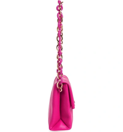 Shop Ted Baker Ipomoea Leather Shoulder Bag - Pink In Fuchsia