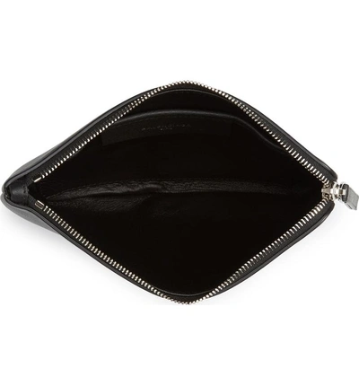 Shop Balenciaga Medium Everyday Leather Pouch In Noir/ Blanc