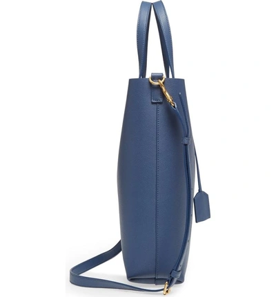 Shop Saint Laurent Toy Shopping Leather Tote In Denim