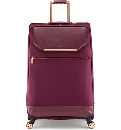 Shop Ted Baker 33-inch Spinner Trolley Packing Case - Burgundy