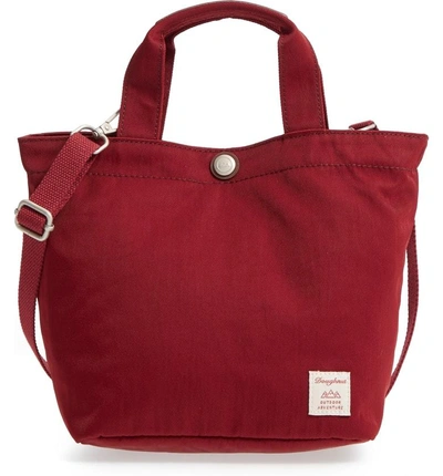 Shop Doughnut Pocketote Water Repellent Nylon Tote - Burgundy In Wine