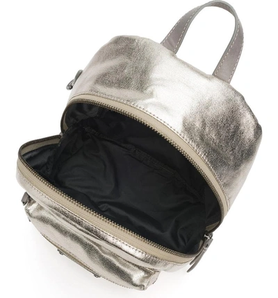 Shop Frye Mini Ivy Metallic Nylon Backpack - Grey In Pewter