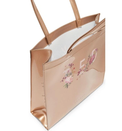 Shop Ted Baker Large Icon - Serenity Print Tote - Pink In Rose Gold
