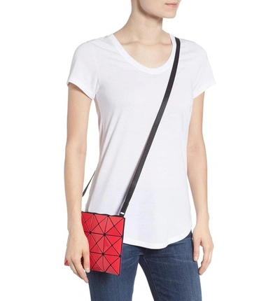 Shop Bao Bao Issey Miyake Lucent Two-tone Crossbody Bag In Red/ Pink