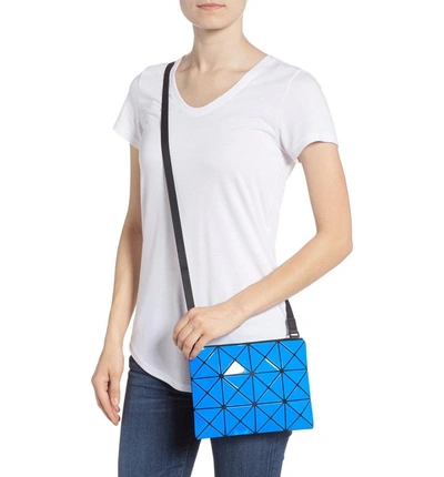 Shop Bao Bao Issey Miyake Lucent Two-tone Crossbody Bag - Blue In Blue/ Dark Blue