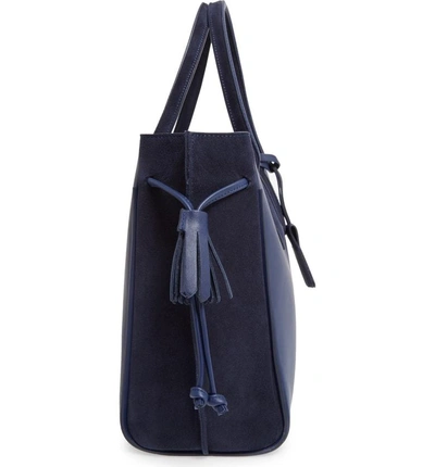 Shop Longchamp 'medium Penelope Fantasie' Leather Tote - Blue