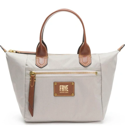 Shop Frye Small Ivy Nylon Tote - Grey In Light Grey