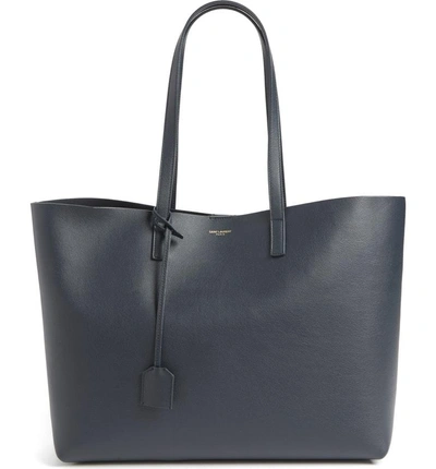 Shop Saint Laurent 'shopping' Leather Tote In Graphite