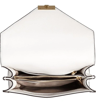 Shop Michael Michael Kors Large Whitney Leather Shoulder Bag - White In Optic White