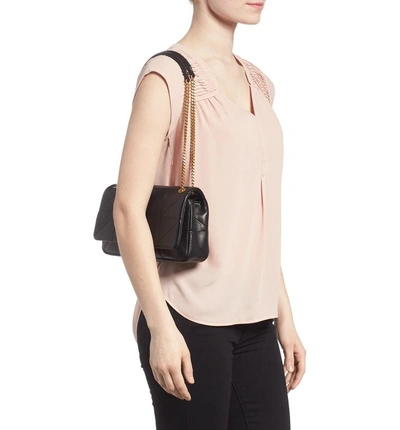 Shop Saint Laurent Jamie Patchwork Leather Shoulder Bag In Noir