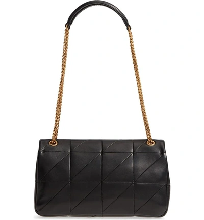 Shop Saint Laurent Jamie Patchwork Leather Shoulder Bag In Noir