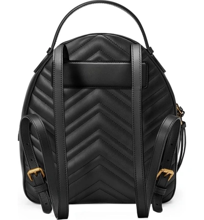Shop Gucci Gg Marmont Matelassé Quilted Leather Backpack In Nero