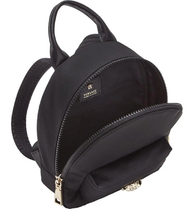 Shop Versace Mini Palazzo Nylon Backpack - Black In Nero Oro Chiaro