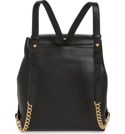 Shop Tory Burch Chelsea Leather Backpack In Black Core
