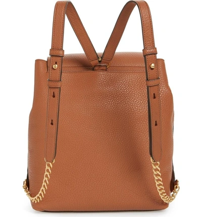 Shop Tory Burch Chelsea Leather Backpack In Classic Tan