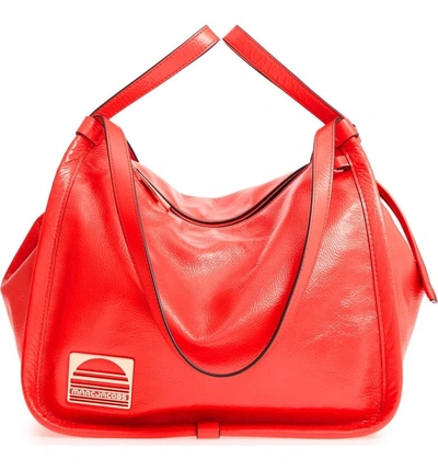 Shop Marc Jacobs Leather Sport Tote - Red In Poppy Red
