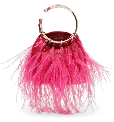 Shop Valentino Bebop Loop Handle Clutch - Pink In Vpl Pink
