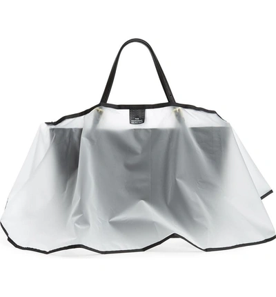 Shop The Handbag Raincoat Maxi Clear Handbag Protector - White In Clear/ Black
