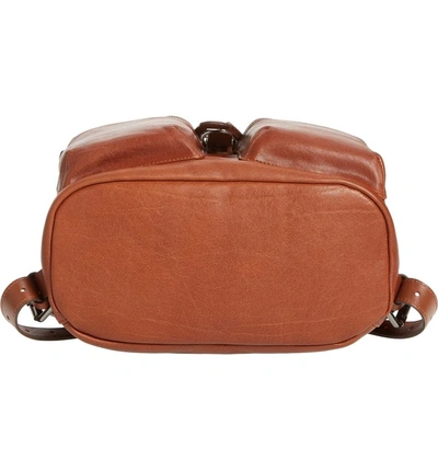 Shop Longchamp Medium 3d Leather Backpack - Brown In Cognac