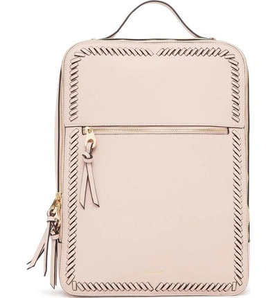 Shop Calpak Kaya Faux Leather Laptop Backpack In Blush Pink