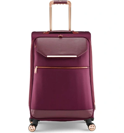 Shop Ted Baker 28-inch Spinner Trolley Packing Case - Burgundy