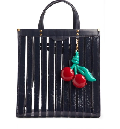 Shop Anya Hindmarch Chubby Cherry Leather Bag Charm In Red