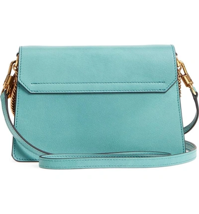 Shop Givenchy Small Gv3 Leather & Suede Crossbody Bag - Blue/green In Aqua/ Taupe