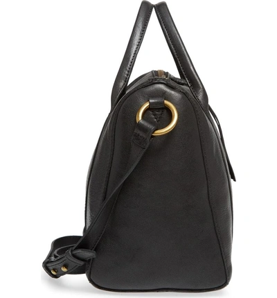 Shop Madewell O-ring Leather Satchel In True Black