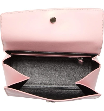 Shop Calvin Klein 205w39nyc Leather Foldover Flap Crossbody Bag - Pink In Pink Panther
