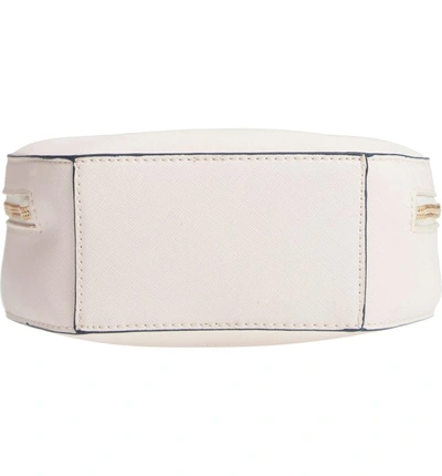 Shop Deux Lux Annabelle Faux Leather Circle Crossbody Bag - Ivory In Ecru