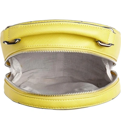 Shop Deux Lux Annabelle Faux Leather Circle Crossbody Bag - Yellow In Citron