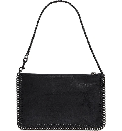 Shop Stella Mccartney Falabella Shaggy Deer Faux Leather Handbag In Black
