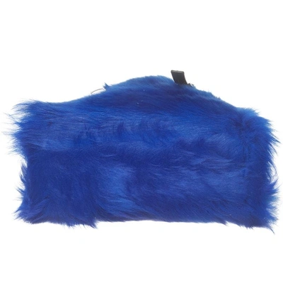 Shop Marc Jacobs Mini The Grind Genuine Shearling Tote - Blue In Sapphire