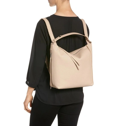Shop Allsaints Small Kita Convertible Leather Backpack - Beige In Natural
