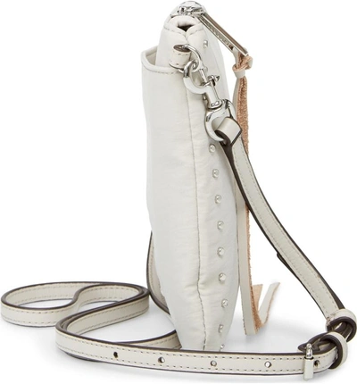 Shop Rebecca Minkoff Jon Studded Nylon Crossbody Bag - Ivory In Putty